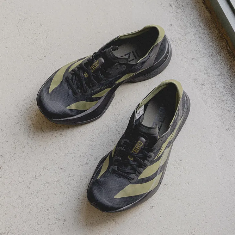 Vegane Sneaker|Laufschuhe*Adidas Adizero Adios Pro 4 Core Black / Focus Olive / Charcoal