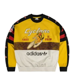 Crewnecks*Adidas Archive Cycling Sweatshirt EQT Yellow / Cloud White / Black