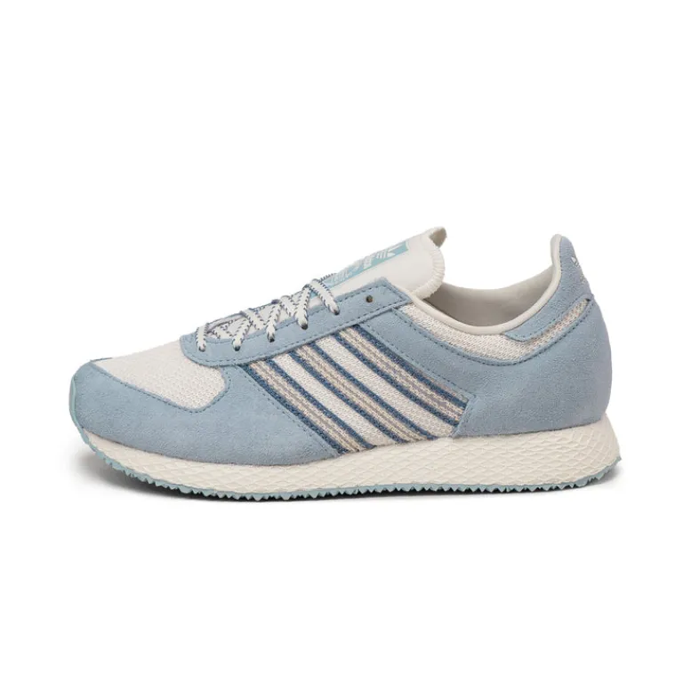 Leder Sneaker|Retro Runner*Adidas Atlanta W Off White / Wonder Blue / Silvio