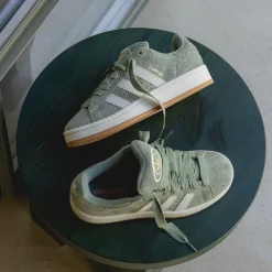 Leder Sneaker|Chunky Sneaker*Adidas Campus 00s W Silver Green / Off White / Gum 3