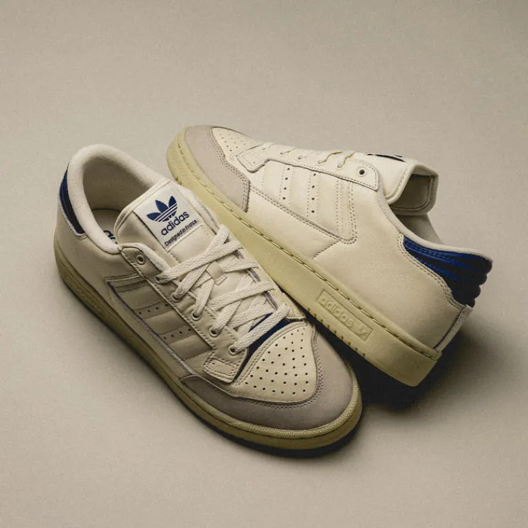 Leder Sneaker*Adidas Centennial 85 Low Cream White / Victory Blue / Sandy Beige