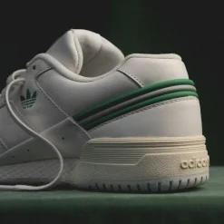 Leder Sneaker|Weiße Sneaker*Adidas Continental 87 Core White / Court Green / Cream White