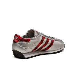 Leder Sneaker|Terrace Casual Sneaker*Adidas Country Japan Silver Metallic / Better Scarlet / Core Black