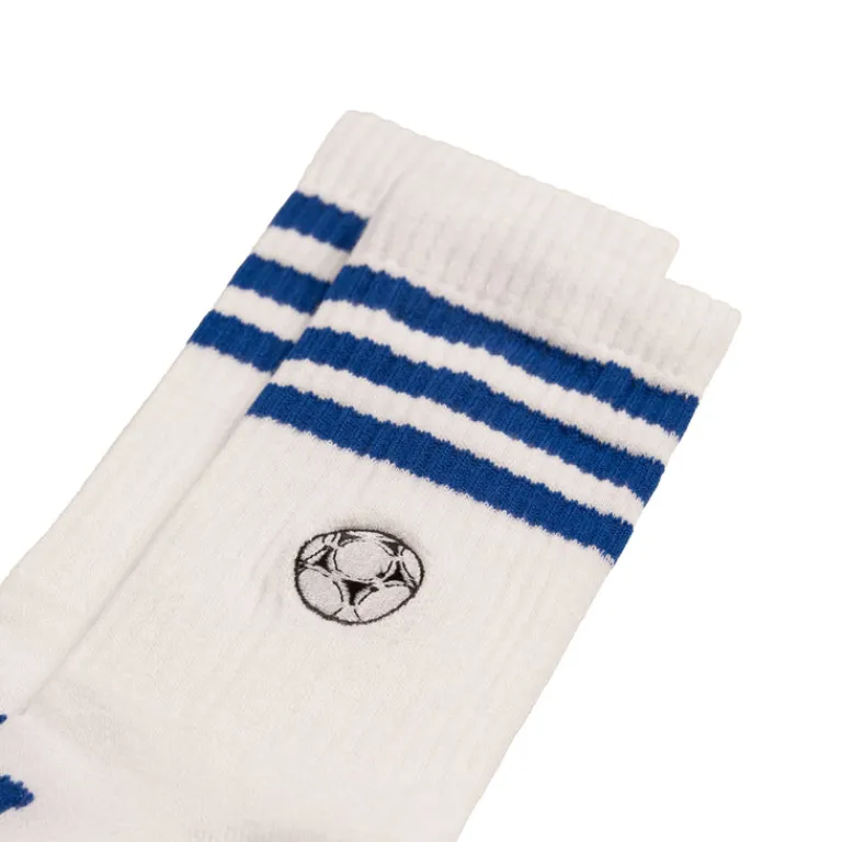 Socken*Adidas Embroidered Football Crew Socks 2 Pairs White / Team Royal Blue / Semi Court Green