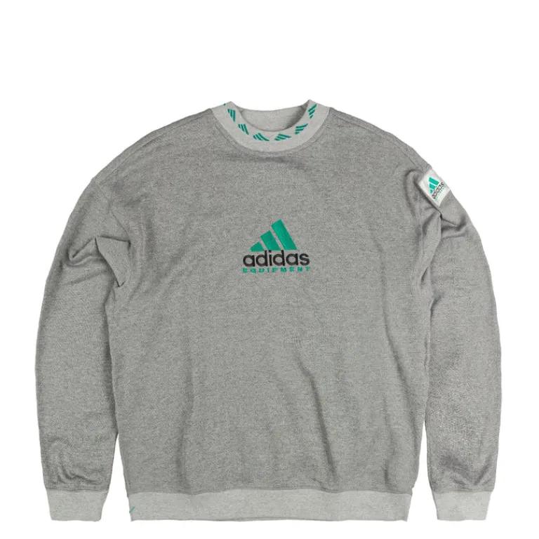 Crewnecks*Adidas EQT Reflective Crewneck Sweatshirt Medium Grey Heather