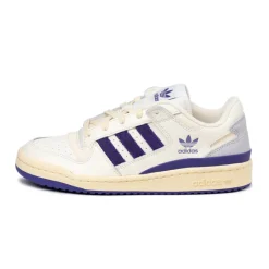 Leder Sneaker|Weiße Sneaker*Adidas Forum Low CL Cream White / Collegiate Purple / Warm Vanilla