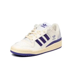Leder Sneaker|Weiße Sneaker*Adidas Forum Low CL Cream White / Collegiate Purple / Warm Vanilla