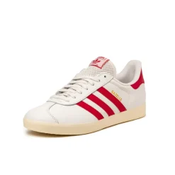 Leder Sneaker|Terrace Casual Sneaker*Adidas Gazelle Crystal White / Beta Scarlett / Crew White