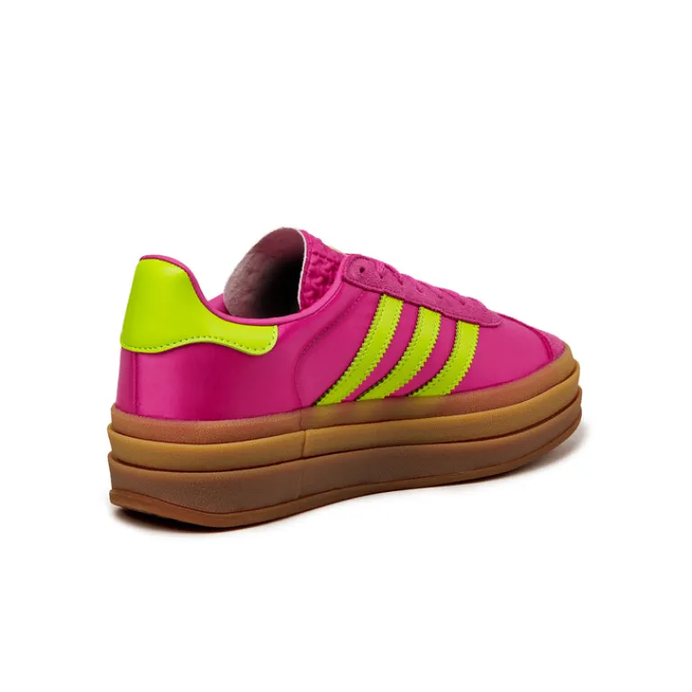 Plateau Sneaker|Leder Sneaker*Adidas Gazelle Bold W Semi Lucid Fuchsia / Solar Slime / Gold Metallic