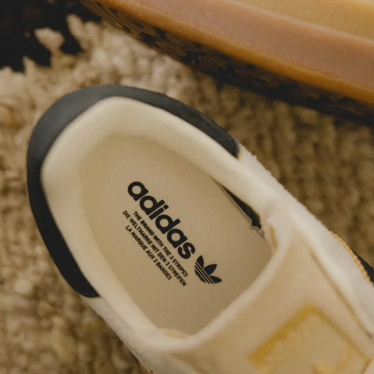 Plateau Sneaker|Leder Sneaker*Adidas Gazelle Bold W Cream White / Core Black / Sand Strata