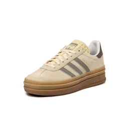 Plateau Sneaker|Leder Sneaker*Adidas Gazelle Bold W Warm Vanilla / Silver Pebble / Earth Strata