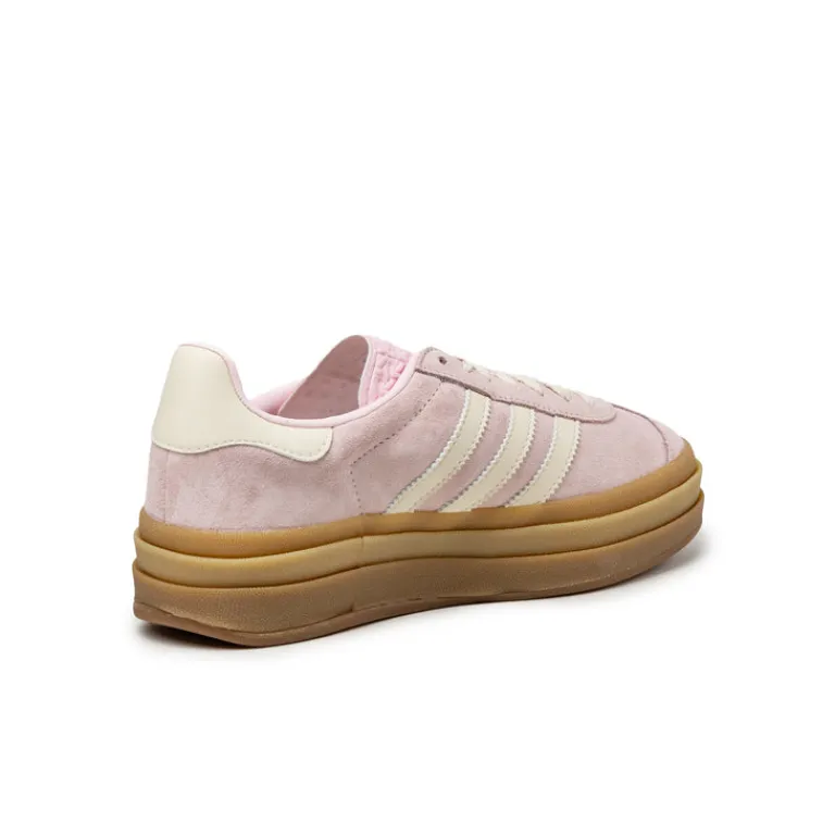 Plateau Sneaker|Leder Sneaker*Adidas Gazelle Bold W Clear Pink / Cream White / Gold Metallic