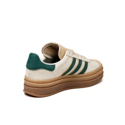 Leder Sneaker|Plateau Sneaker*Adidas Gazelle Bold W Cream White / Collegiate Green / Magic Beige