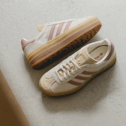 Plateau Sneaker|Leder Sneaker*Adidas Gazelle Bold W Cream White / Warm Clay / Sand Strata