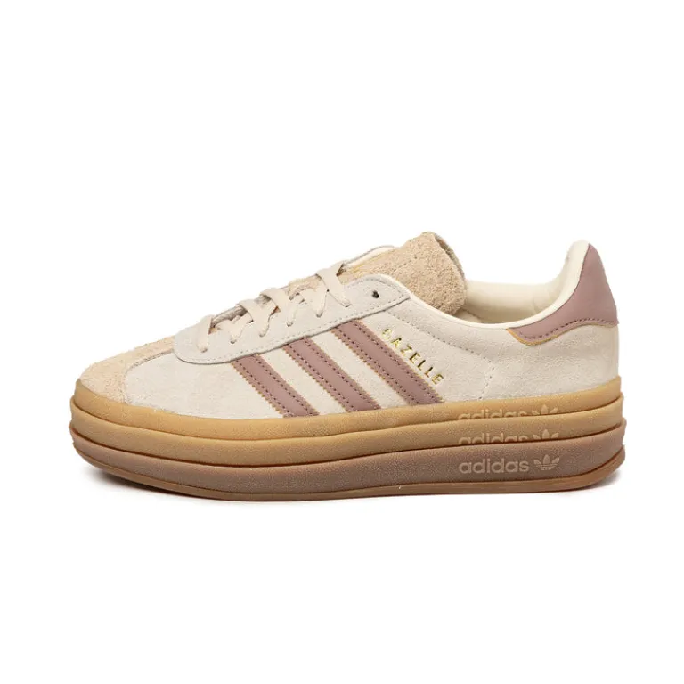 Plateau Sneaker|Leder Sneaker*Adidas Gazelle Bold W Cream White / Warm Clay / Sand Strata