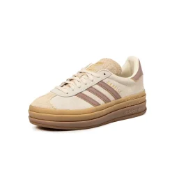 Plateau Sneaker|Leder Sneaker*Adidas Gazelle Bold W Cream White / Warm Clay / Sand Strata