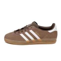 Leder Sneaker|Terrace Casual Sneaker*Adidas Gazelle Indoor Earth Strata / Footwear White / Gold Metallic