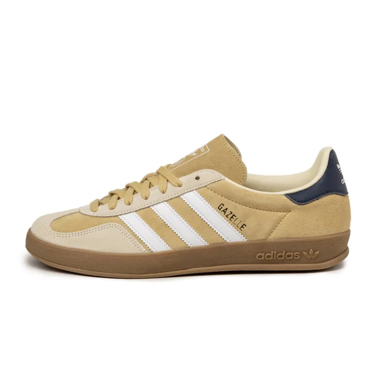 Leder Sneaker|Terrace Casual Sneaker*Adidas Gazelle Indoor Oat / Footwear White / Shadow Navy