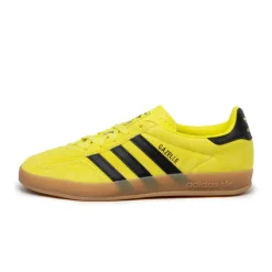 Leder Sneaker|Terrace Casual Sneaker*Adidas Gazelle Indoor Shock Yellow / Core Black / Gold Metallic