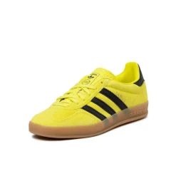 Leder Sneaker|Terrace Casual Sneaker*Adidas Gazelle Indoor Shock Yellow / Core Black / Gold Metallic