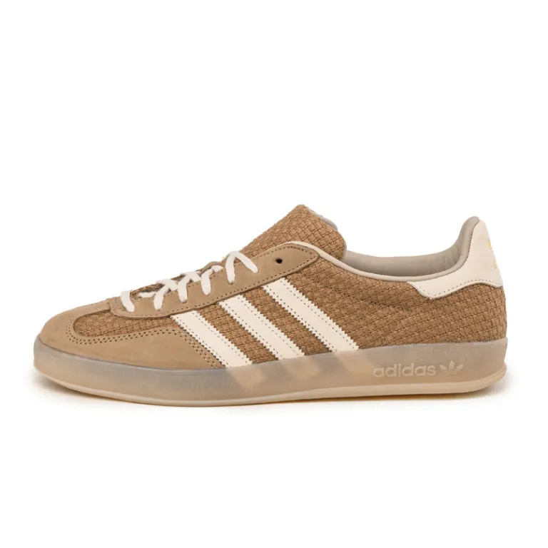Leder Sneaker|Terrace Casual Sneaker*Adidas Gazelle Indoor Brown Desert / Wonder White / Magic Beige