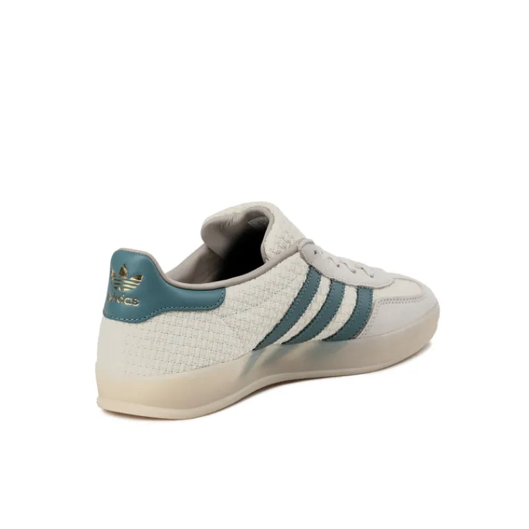 Leder Sneaker|Terrace Casual Sneaker*Adidas Gazelle Indoor Cream White / Preloved Teal / Wonder White