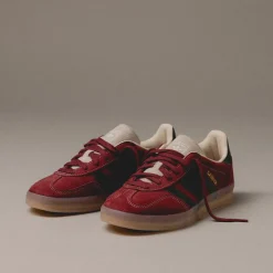 Leder Sneaker|Terrace Casual Sneaker*Adidas Gazelle Indoor Shadow Red / Shadow Green / Wonder White