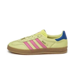 Leder Sneaker|Terrace Casual Sneaker*Adidas Gazelle Indoor W Powder Yellow / Lucid Pink / Royal Blue