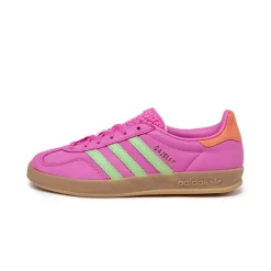Leder Sneaker|Terrace Casual Sneaker*Adidas Gazelle Indoor W Semi Lucid Fuchsia / Semi Green Spark / Signal Coral