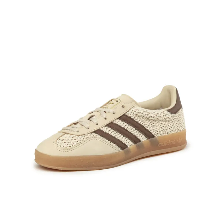 Leder Sneaker|Terrace Casual Sneaker*Adidas Gazelle Indoor W Sand Strata / Preloved Brown / Gum