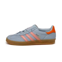 Leder Sneaker|Terrace Casual Sneaker*Adidas Gazelle Indoor W Wonder Blue / Solar Orange / Gum 3