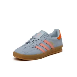 Leder Sneaker|Terrace Casual Sneaker*Adidas Gazelle Indoor W Wonder Blue / Solar Orange / Gum 3