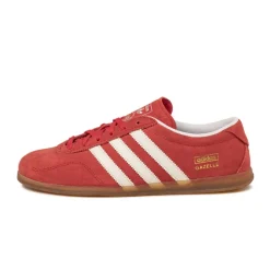Leder Sneaker|Terrace Casual Sneaker*Adidas Gazelle Low Pro W Better Scarlet / Cloud White / Gum 3