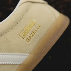 Leder Sneaker|Terrace Casual Sneaker*Adidas Gazelle Low Pro W Sand Strata / Footwear White / Gum 3