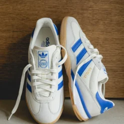 Leder Sneaker|Terrace Casual Sneaker*Adidas Gazelle Sala Off White / Blue / Footwear White