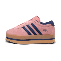 Plateau Sneaker|Leder Sneaker*Adidas Gazelle Stack W Glow Pink / Vicid BLue / Gum 3