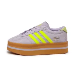 Plateau Sneaker|Leder Sneaker*Adidas Gazelle Stack W Ice Lavender / Solar Yellow / Gum