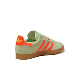 Leder Sneaker|Terrace Casual Sneaker*Adidas Gazelle W Semi Green Spark / Solar Orange / Gum
