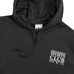 Hoodies*Adidas Graphic *Sports Club* Hoodie Black