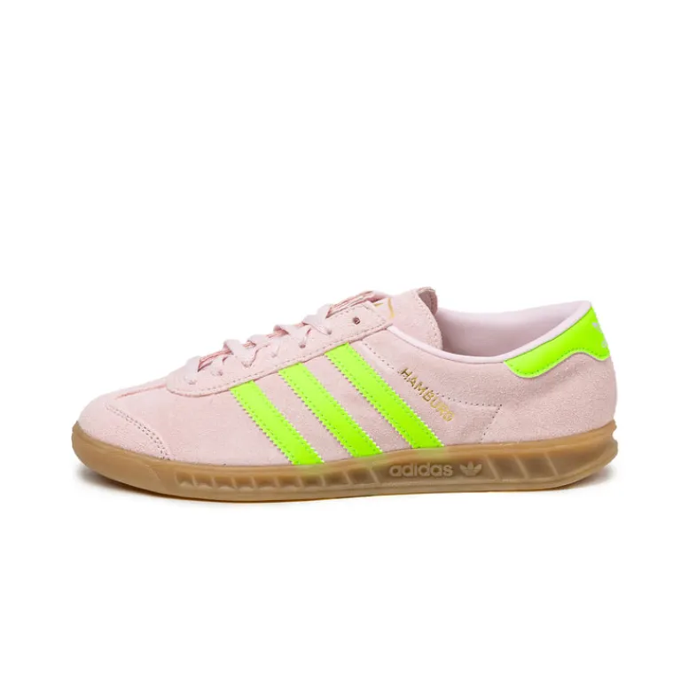 Leder Sneaker|Terrace Casual Sneaker*Adidas Hamburg W Clear Pink / Solar Green / Gold Metallic