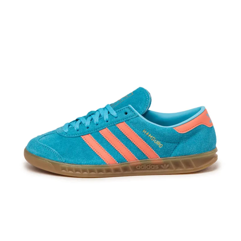 Leder Sneaker|Terrace Casual Sneaker*Adidas Hamburg W Sky Rush / Semi Coral / Gold Metallic
