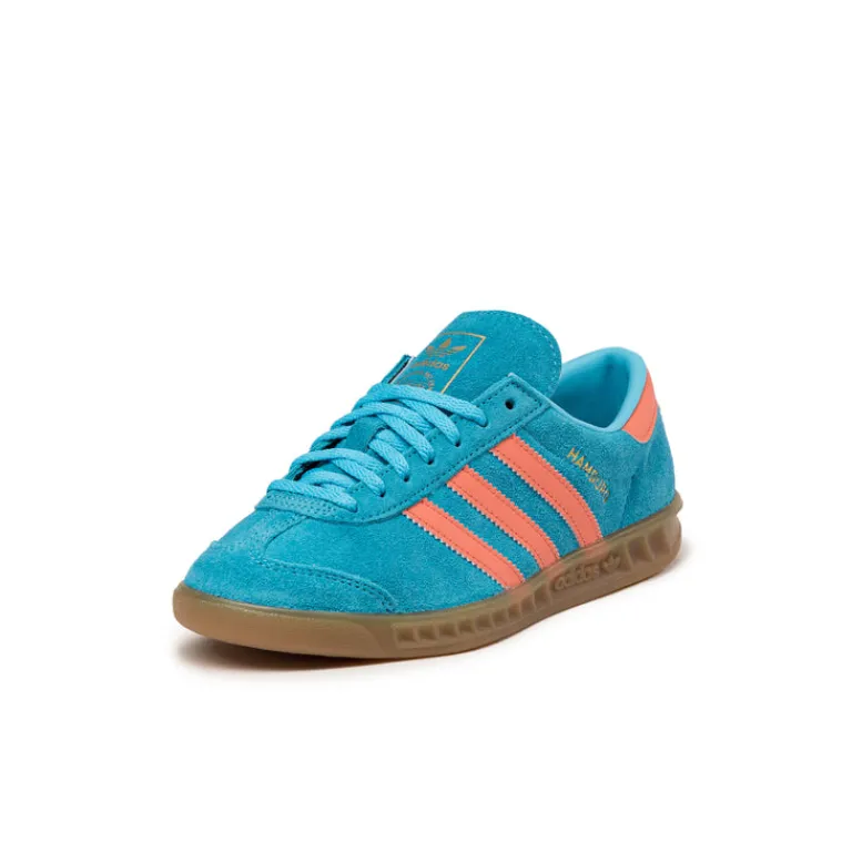 Leder Sneaker|Terrace Casual Sneaker*Adidas Hamburg W Sky Rush / Semi Coral / Gold Metallic