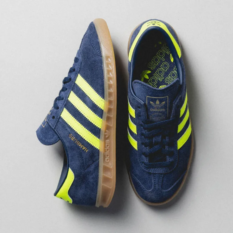 Leder Sneaker|Terrace Casual Sneaker*Adidas Hamburg W Night Indigo / Solar Yellow / Gold Metallic