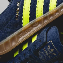 Leder Sneaker|Terrace Casual Sneaker*Adidas Hamburg W Night Indigo / Solar Yellow / Gold Metallic