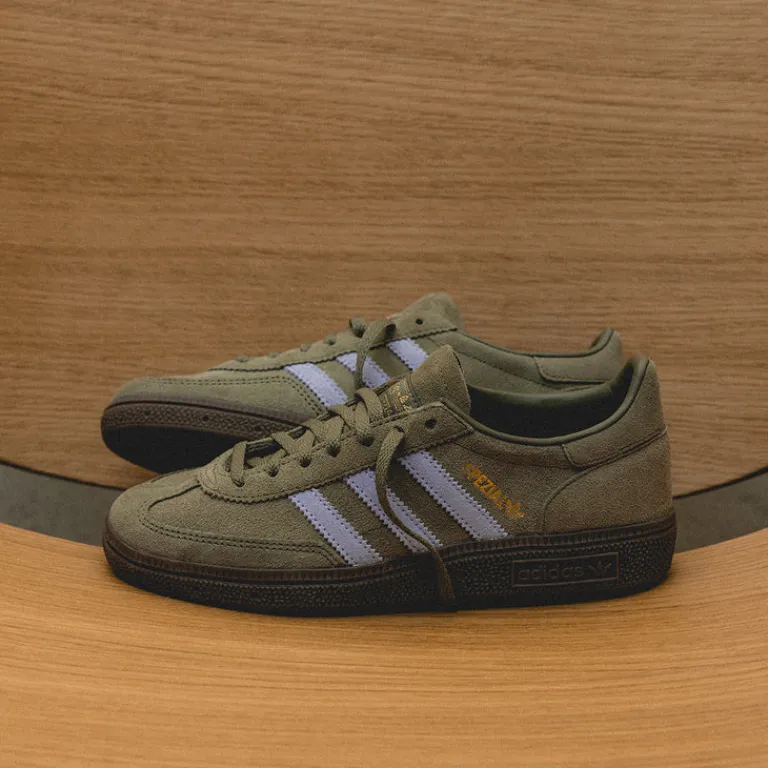 Leder Sneaker|Terrace Casual Sneaker*Adidas Handball Spezial W Focus Olive / Violet Tone / Gum