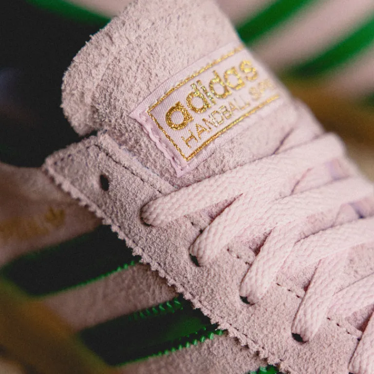 Leder Sneaker|Terrace Casual Sneaker*Adidas Handball Spezial W Clear Pink / Green / Gold Metallic