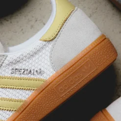 Leder Sneaker|Terrace Casual Sneaker*Adidas Handball Spezial W Footwear White / Power Yellow / Silver Metallic