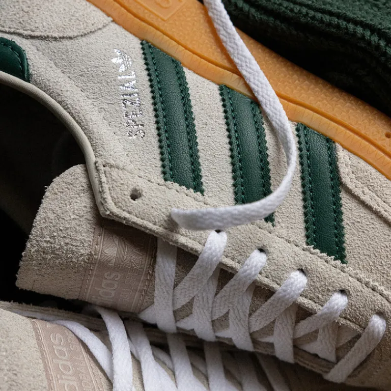 Leder Sneaker|Terrace Casual Sneaker*Adidas Handball Spezial W Alumina / Collegiate Green / Gum