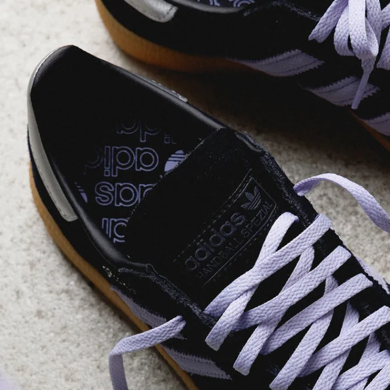 Leder Sneaker|Terrace Casual Sneaker*Adidas Handball Spezial W Core Black / Violet Tone / Gum 1
