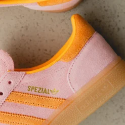 Leder Sneaker|Terrace Casual Sneaker*Adidas Handball Spezial W Glow Pink / Flat Orange / Gum 1
